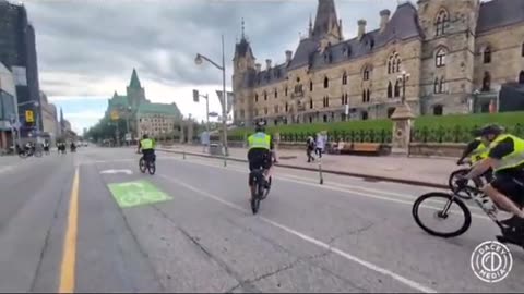 Officers on bicycles refused to help the citizens