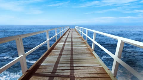 4K: Pier | Sea Waves | Beauty of Nature |
