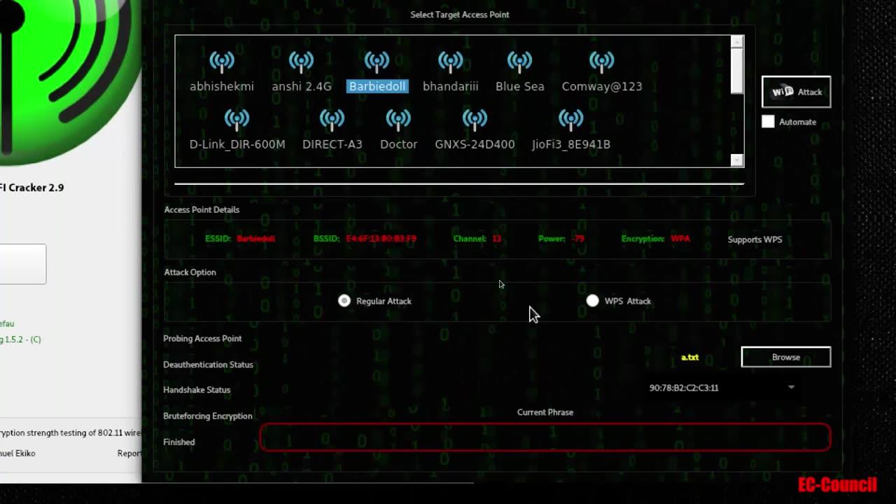 Mastering Pentesting Using Kali Linux 15 - Using Fern Tool for WEP Attacks