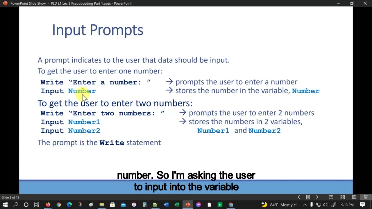 PLD L1 Lec 3 Pseudocoding Part 1