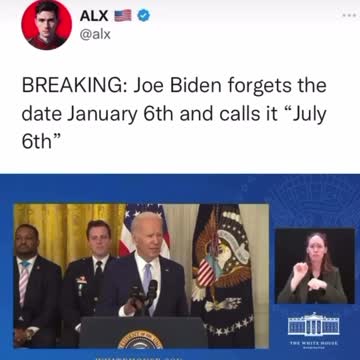 JOKE BIDEN stumbles on date of the J6 event