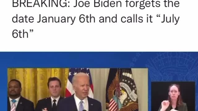 JOKE BIDEN stumbles on date of the J6 event