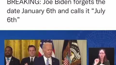 JOKE BIDEN stumbles on date of the J6 event