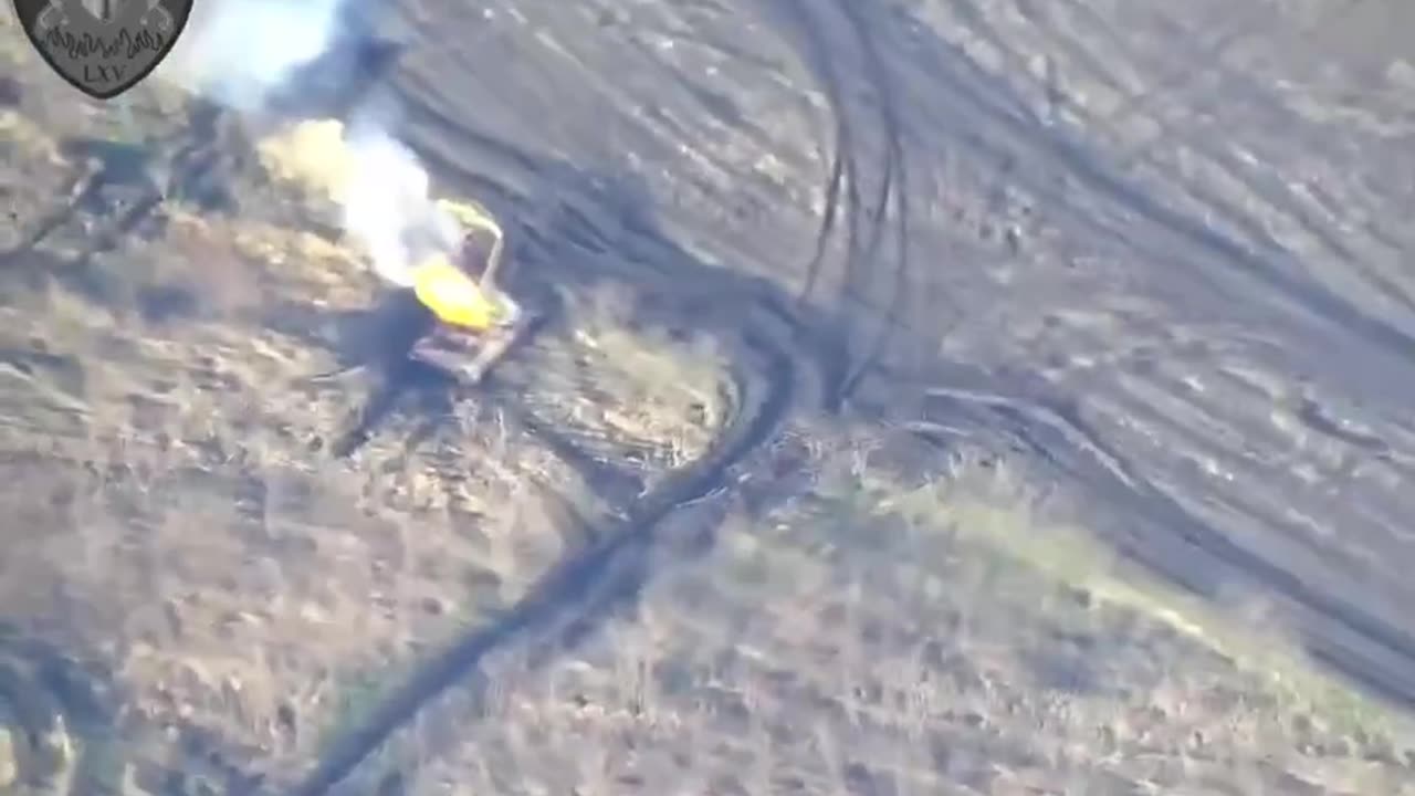 Russian Tank Takes a Direct Hit From Ukrainian Artillery Shell