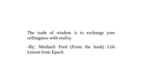 "Life Lesson from Epoch" Checkout Description