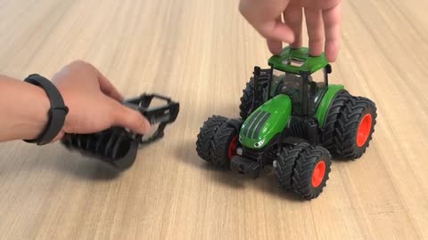 Remote Control Tractor Toy, Kids RC Tractor Set & Truck and Trailer