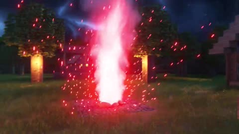 Realistic Campfire Changing Colors with Potions / Minecraft RTX #shorts #minecraft