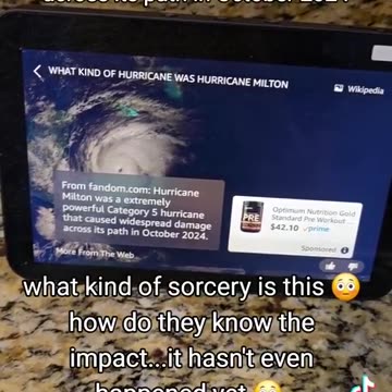 Alexa seems to know the impact and damage of Hurricane Milton and it hasn’t even hit yet