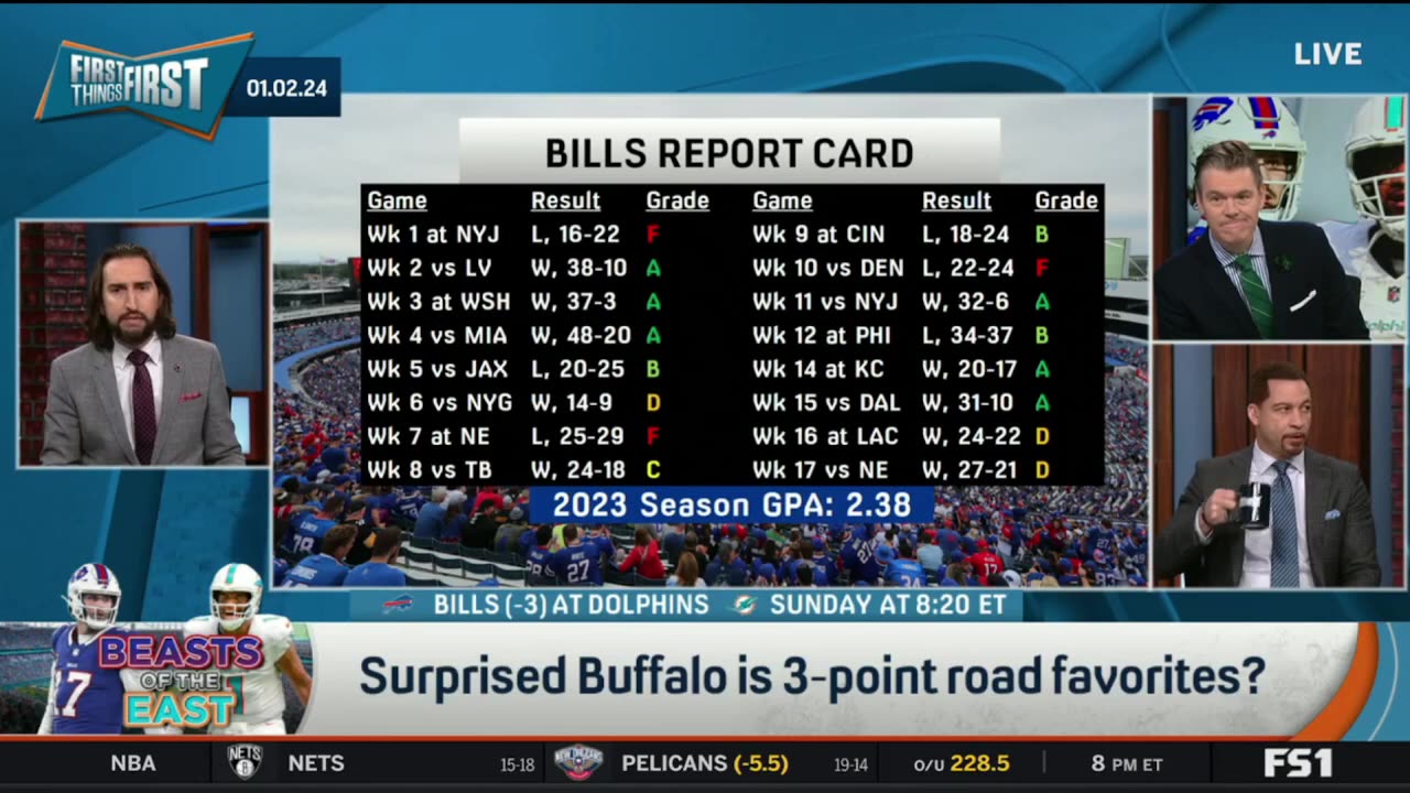 FIRST THINGS FIRST Nick Wright sends a warning to Josh Allen and Bills ahead of game vs Dolphins