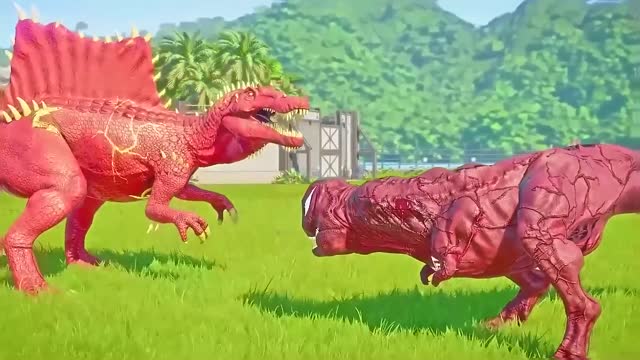 The Flash vs Venom,Superman, Carnage, Captain America Hero Hybrid Dinosaurs Fight in Meta World