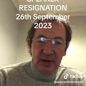 CANADIAN SPEAKER RESIGNATION 26th September 2023
