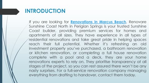 If you are looking for Renovations in Marcus Beach