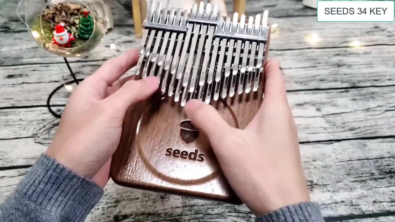 34 keys Kalimba seeds Thumb Piano Musical Instruments