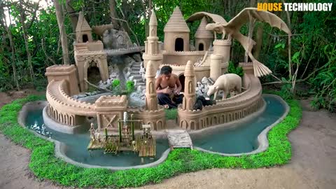 Dog Rescue From Cave Build Dog Castle And Moat Around Dog House