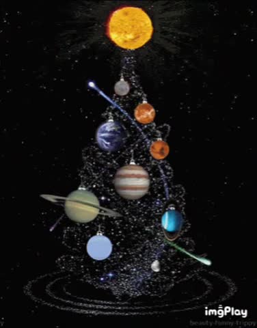 Solar System Christmas Tree Gif! 🎄