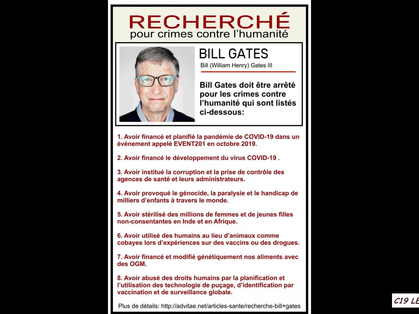 GATES, LE "DEPOPULATION MAN" REVIENT EN VRP NOUS VENDRE LA SUPER INJECTION, ENCORE PLUS LÉTALE !!!