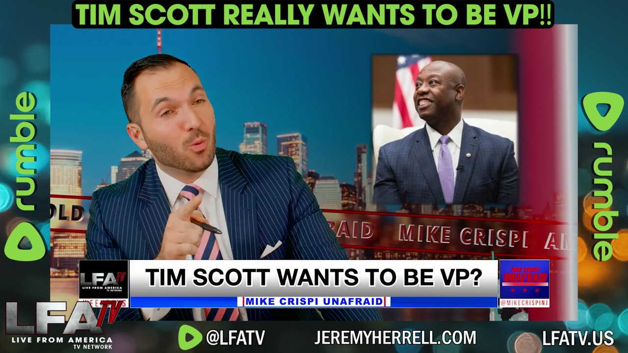 TIM SCOTT REALLY WANTS TO BE VP!