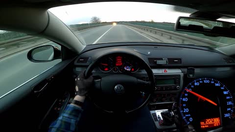 2005 VW Passat FSI (115PS) POV drive + Autobahn Top Speed