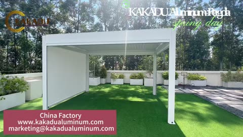 Kakadu Aluminum Motorized Garden Pergola Louver Aluminum Pergola Aluminum Garden Shade