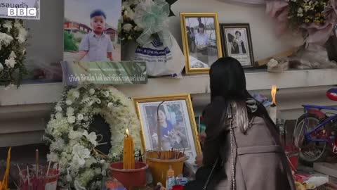 Thailand nursery attack: Final farewell after massacre - BBC News