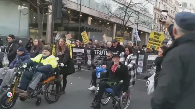 Vaccine damage protest London (Gemma O'Doherty) 24-01-23