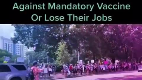 Doctors and nurses protest mandatory vaccinations