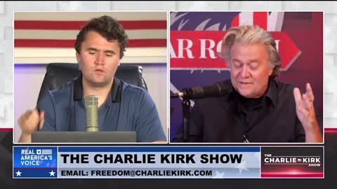 Steve Bannon with Charlie Kirk: 35 FBI Raids YESTERDAY!