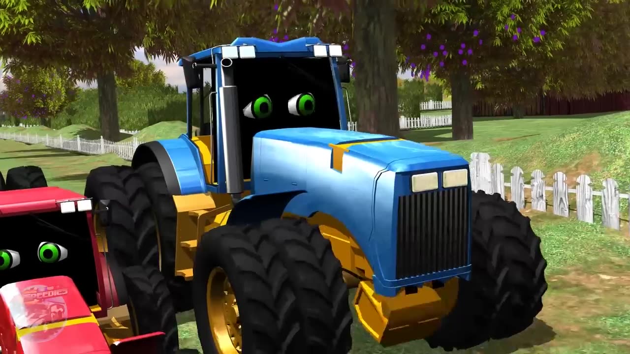 Wheels On The Tractor Nursery Rhyme for Kids By Speedies