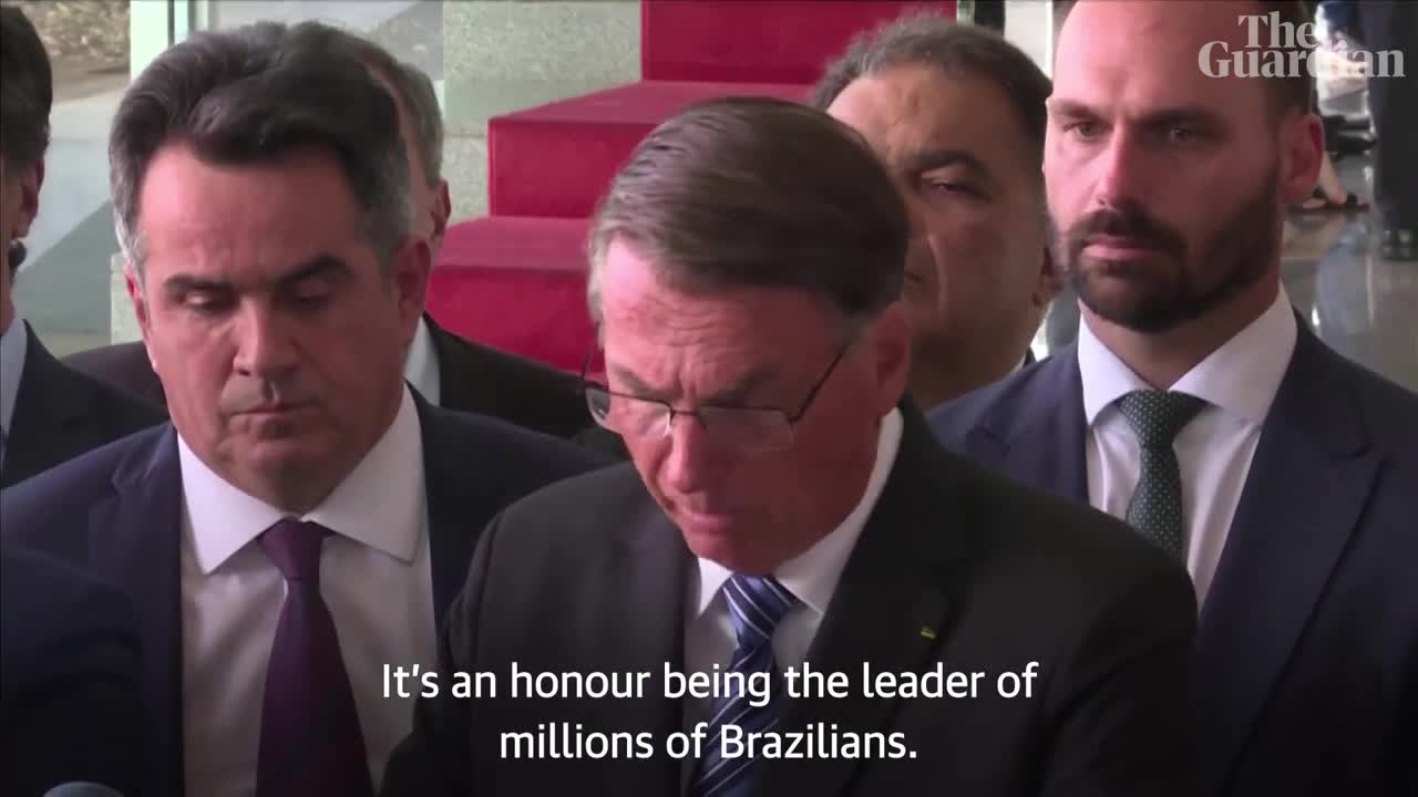 'It's an honour being the leader': Bolsonaro breaks silence after election loss