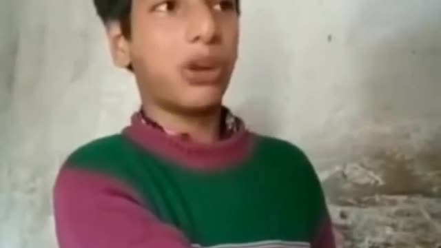 Funny kid taking injection for the first time