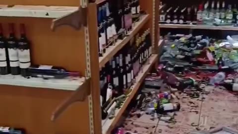 Destruction of alcohol in Syria. Alcohol is now forbidden