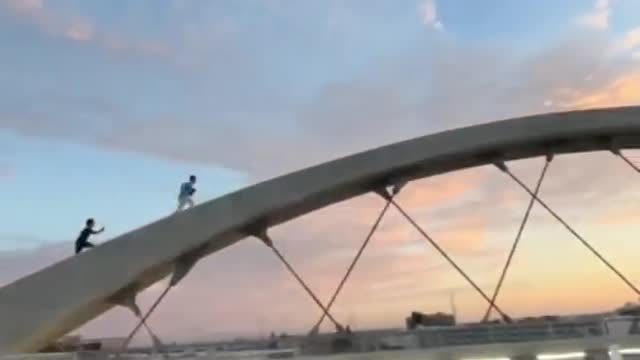 The newly-built Sixth Street Bridge in Los Angeles