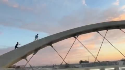 The newly-built Sixth Street Bridge in Los Angeles