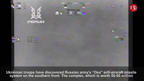 Drone destroys a $60m Osa anti-aircraft missile complex hidden by Russians