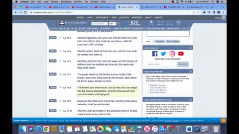 THE WATERS SHALL FAIL FROM THE SEA, AND THE RIVERS SHALL BE WASTED AND DRIED UP