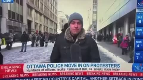 CTV Forced to Cut Broadcast After Reporter Gets Drowned Out by Freedom Convoy Protesters