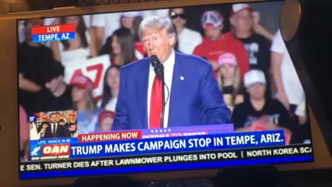 🦅 OANN president Donald Trump Tempe Arizona rally Thursday 06:31 pm