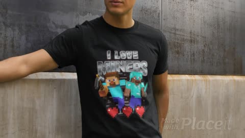 I Love Miners Minecraft T-Shirt