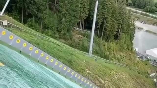 WCGW jumping a ski jump with a bike