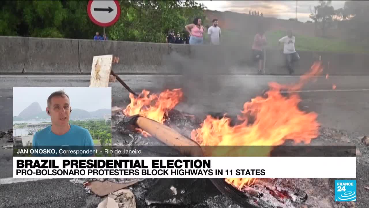 Brazilian court orders roadblocks cleared, Bolsonaro silent on election loss • FRANCE 24 English