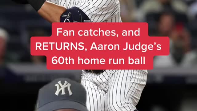 Good guy alert #aaronjudge #homerun