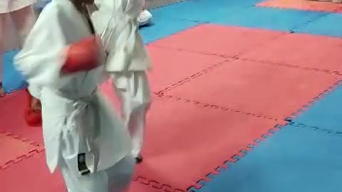 Kabeer Karate practice in Academy With his Friend...