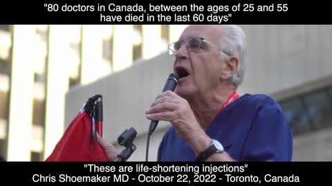 כריס שומייקר רופא קנדי הזריקות מקצרות את החיים גורמות להפלות ארועי לב וארועי מח