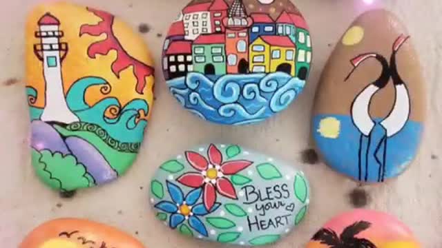 most creative and wonderful stone rock painting ideas