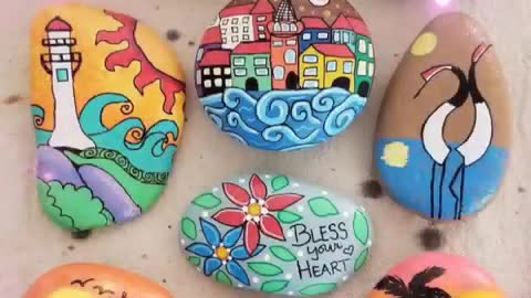 most creative and wonderful stone rock painting ideas