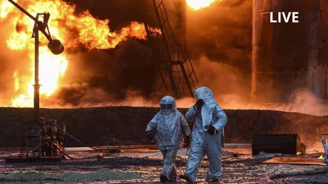 One of the largest oil refineries in Siberia is on fire in Russia