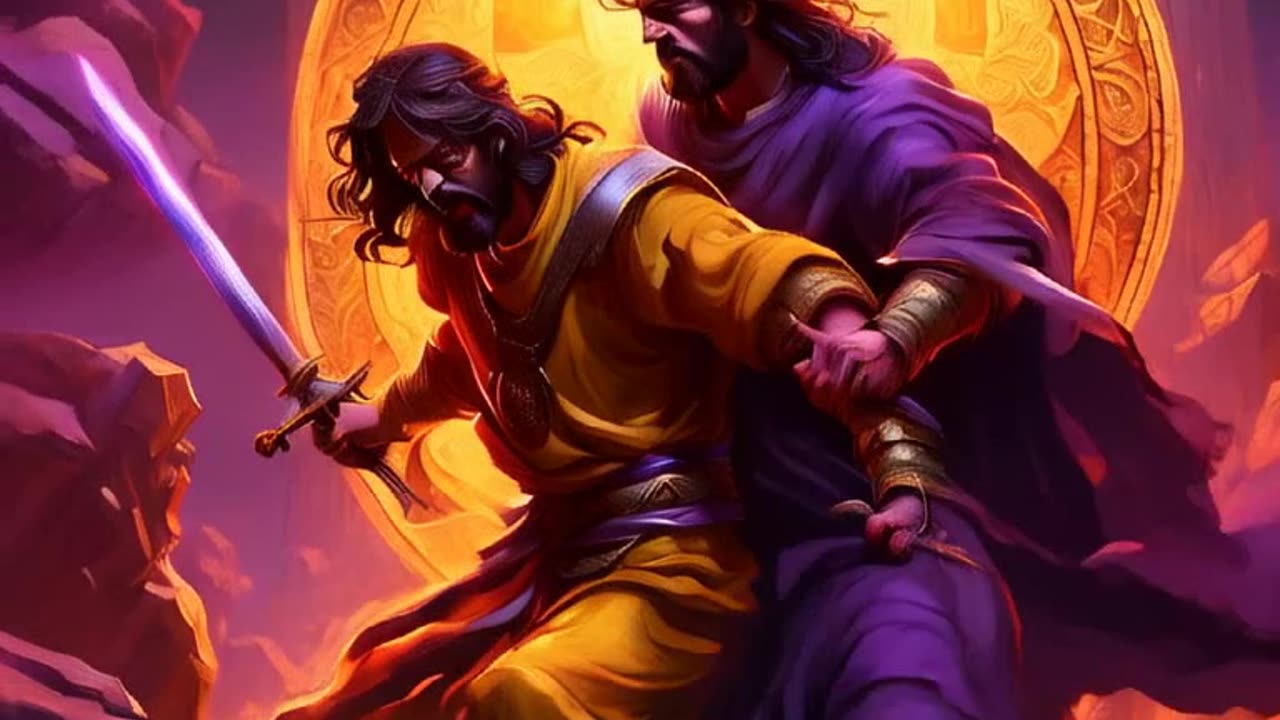 Jesus Christ Beating Up Satan