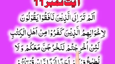 Al-Quran - Surah 59 - Al-Hashr - Ayah 11 | islamic videos status | tilawat | hafiz salman ali