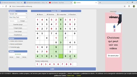 métodos para solucionar un sudoku