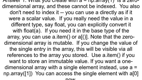 How can I get the value stored in a 0dimensional Numpy array